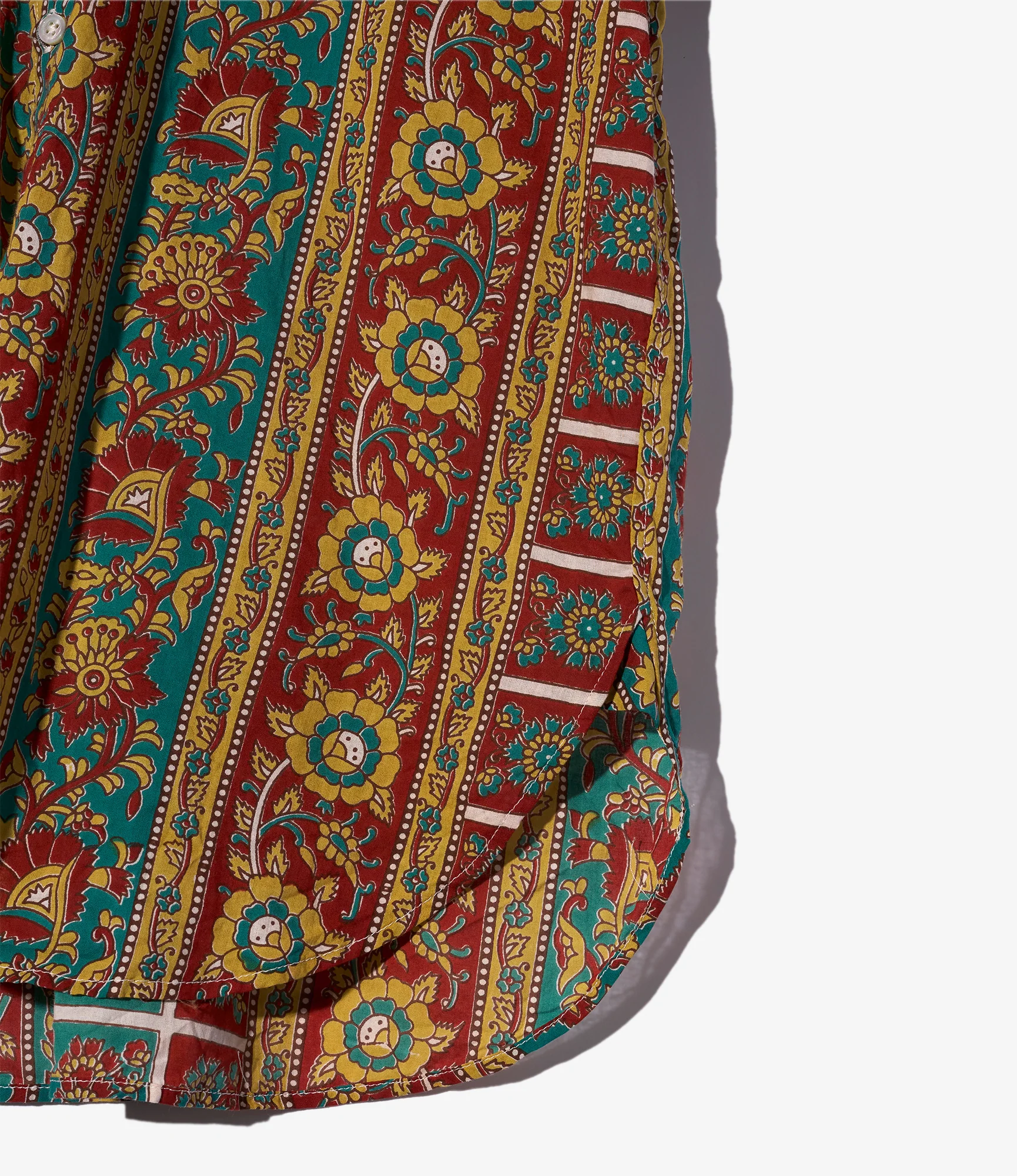 19th Century BD Shirt - Jade/Khaki Floral Stripe - Image 4