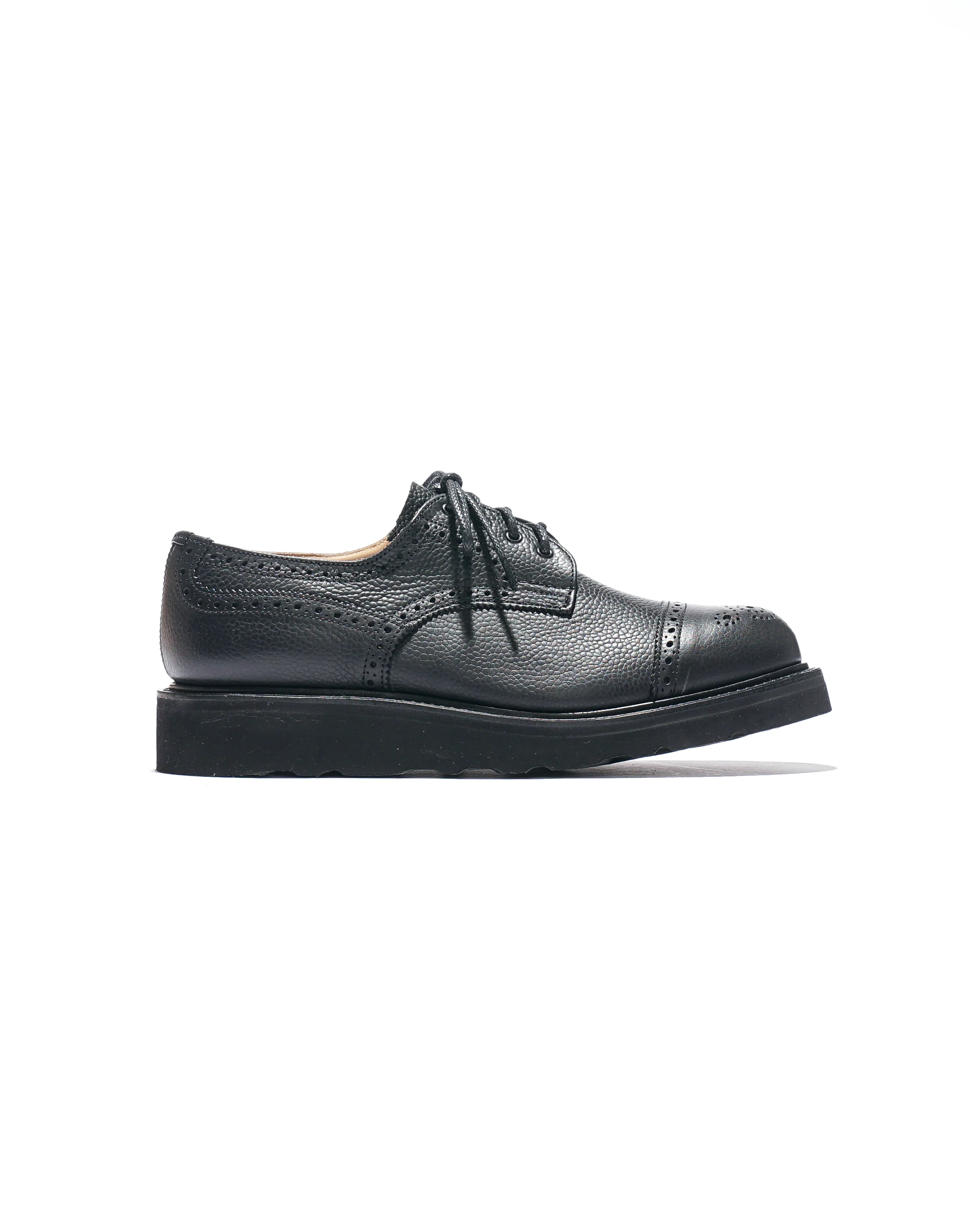 Engineered Garments x Tricker's Asymmetric Gibson - Black Scotch Grain Morflex - Image 4