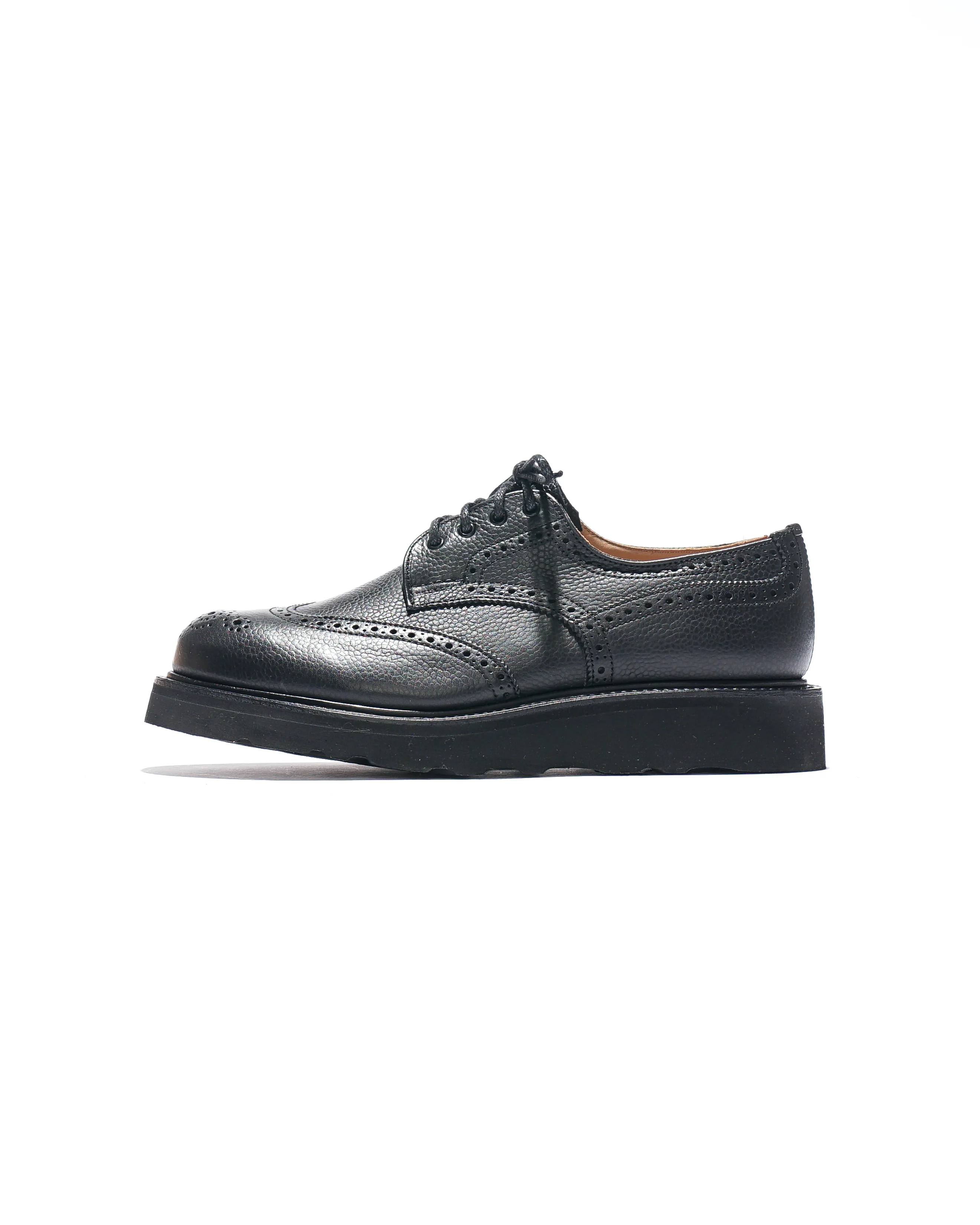Engineered Garments x Tricker's Asymmetric Gibson - Black Scotch Grain Morflex - Image 5