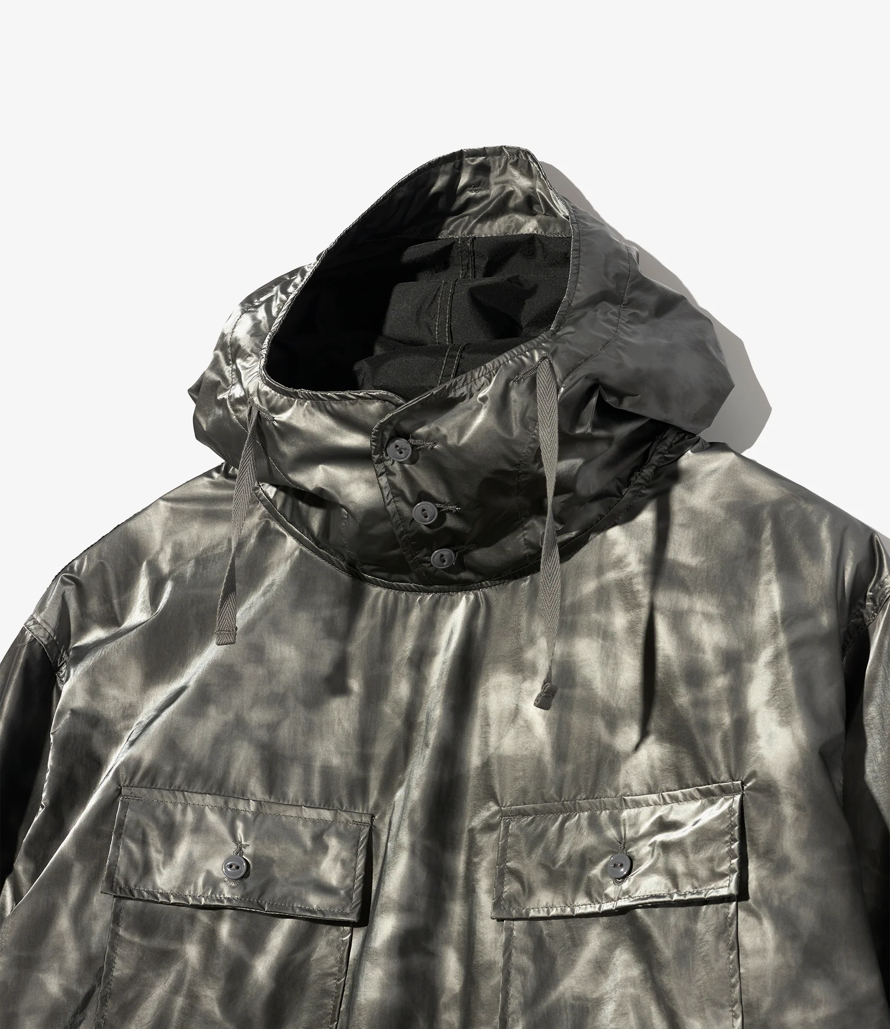 Cagoule - Silver Nylon Shadow Print - Image 3