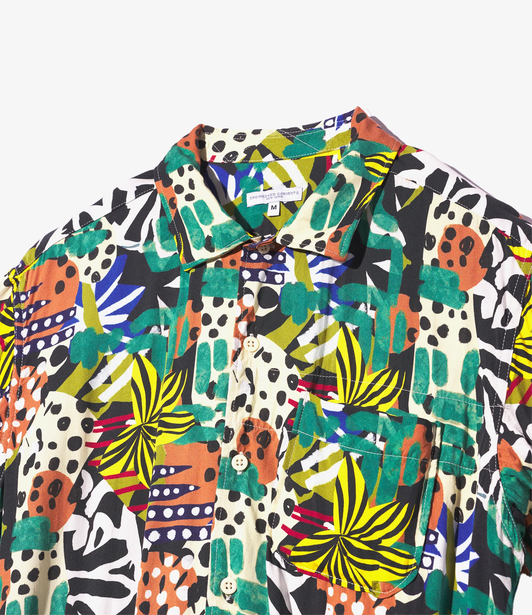 Camp Shirt - Multi Color African Print Patchwork - Image 3