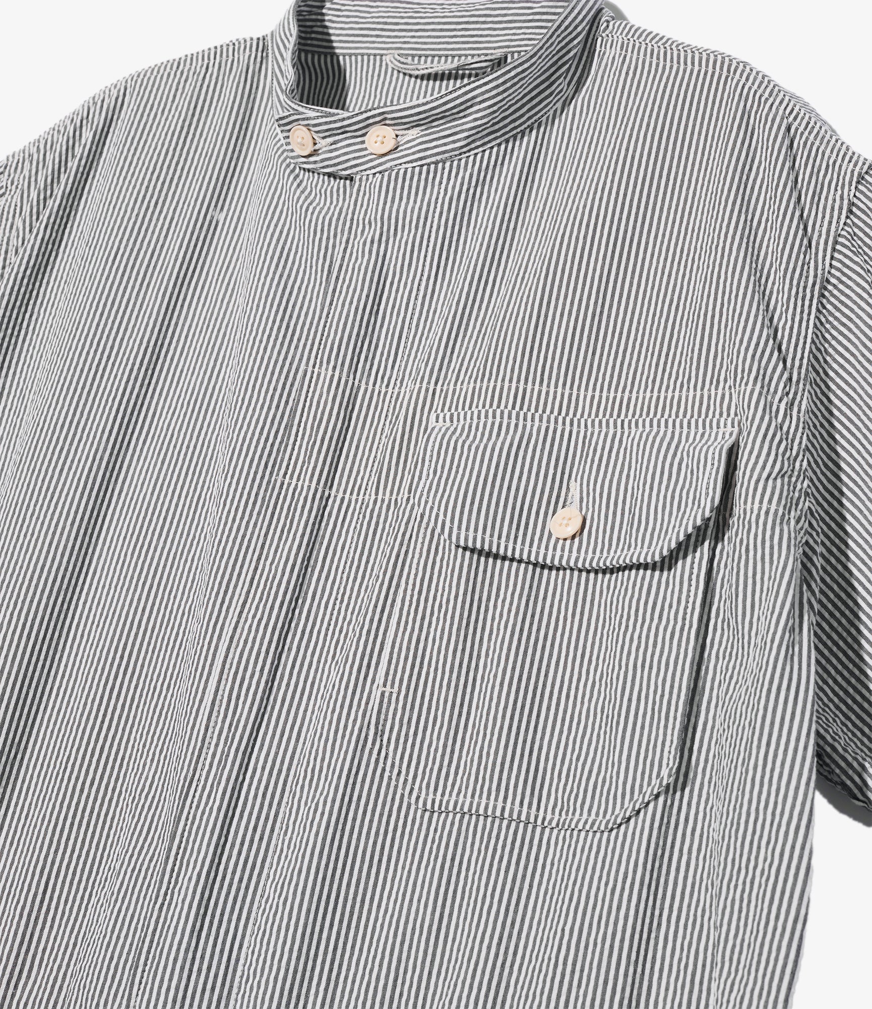 Coverall Suit - Navy Cotton Seersucker Stripe - Image 3