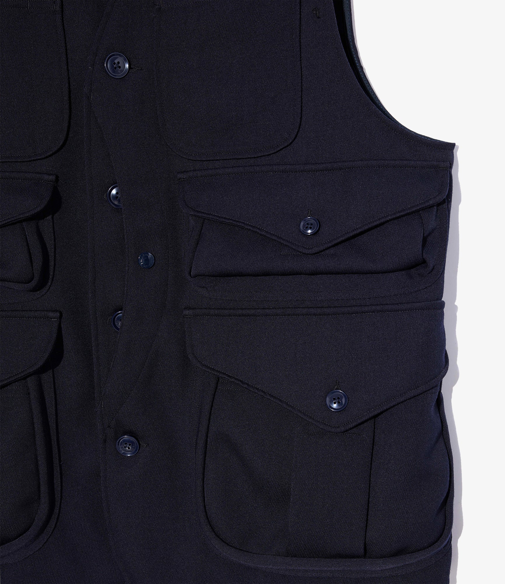 Hunting Jacket - Dk. Navy Heavy Wool Elastique - Image 3