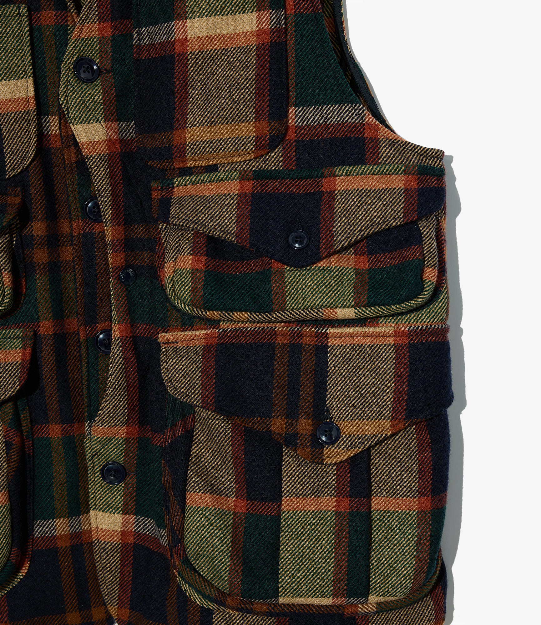 Hunting Jacket - Navy/Brown Heavy Wool Plaid - Image 3
