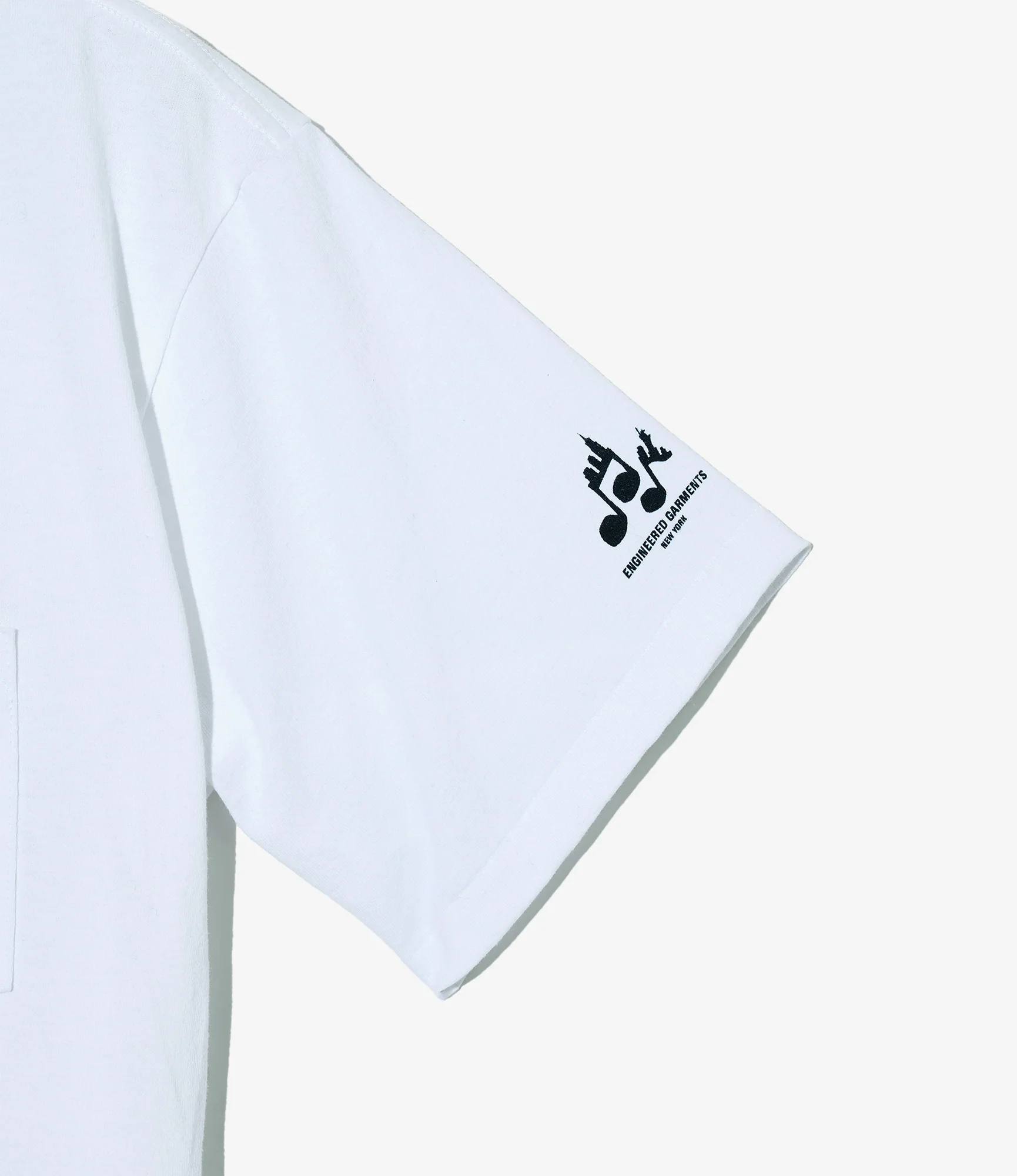 Printed Cross Crew Neck T-Shirt - White - Sound - Image 3