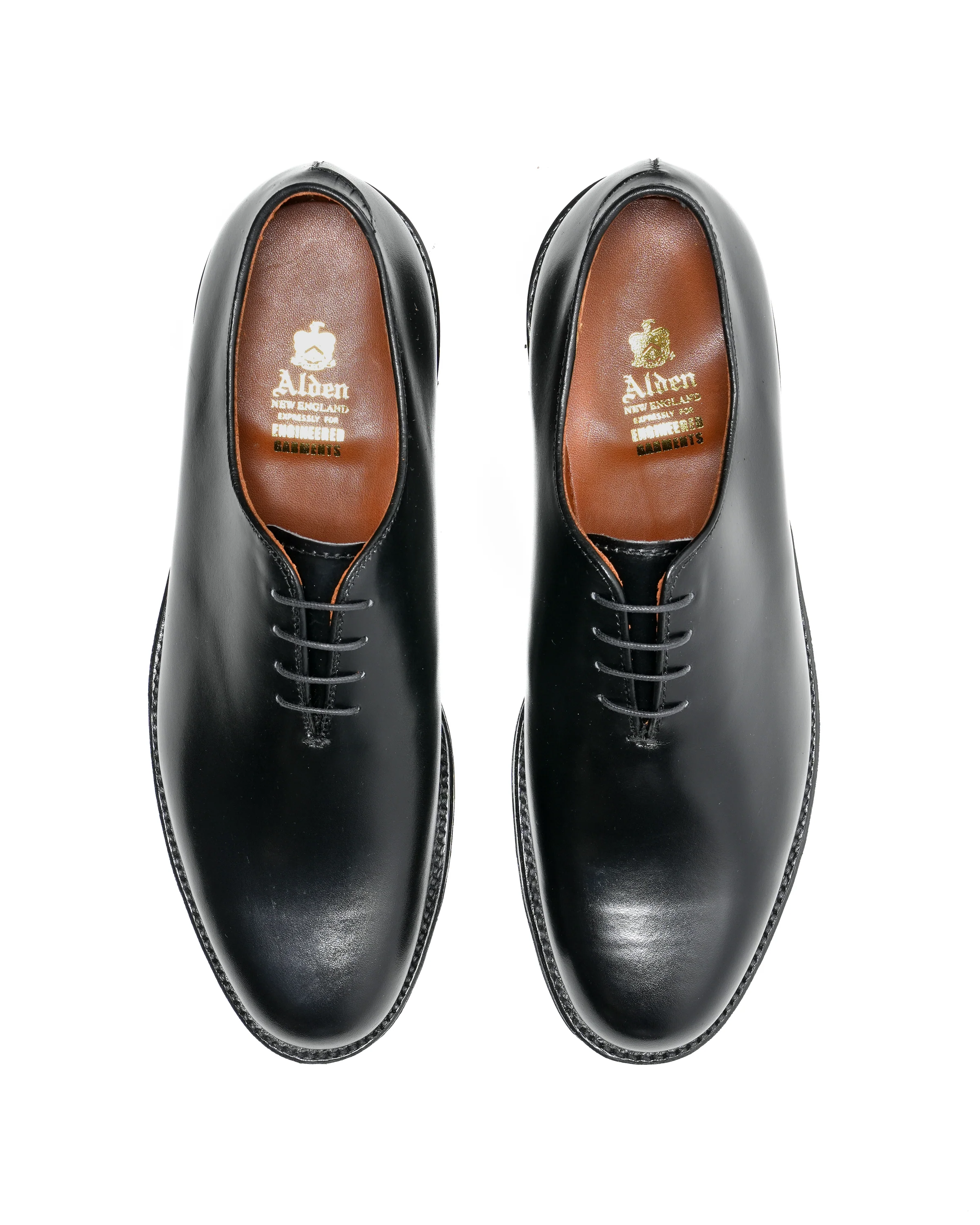 Engineered Garments x Alden - Wholecut Plain Toe Oxford - Black - Calf Skin - Image 4