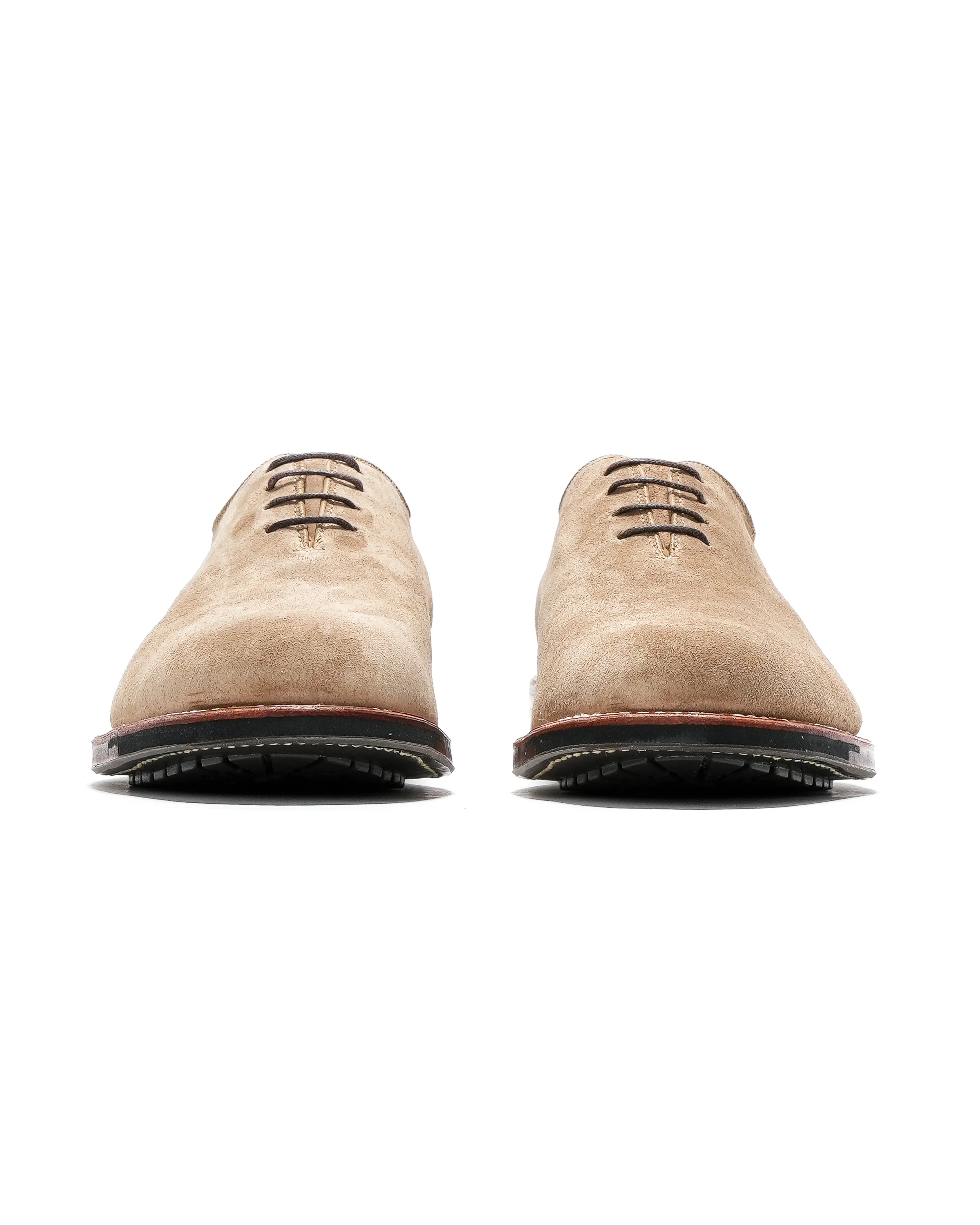 Engineered Garments x Alden - Wholecut Plain Toe Oxford - Tan Suede - Image 4