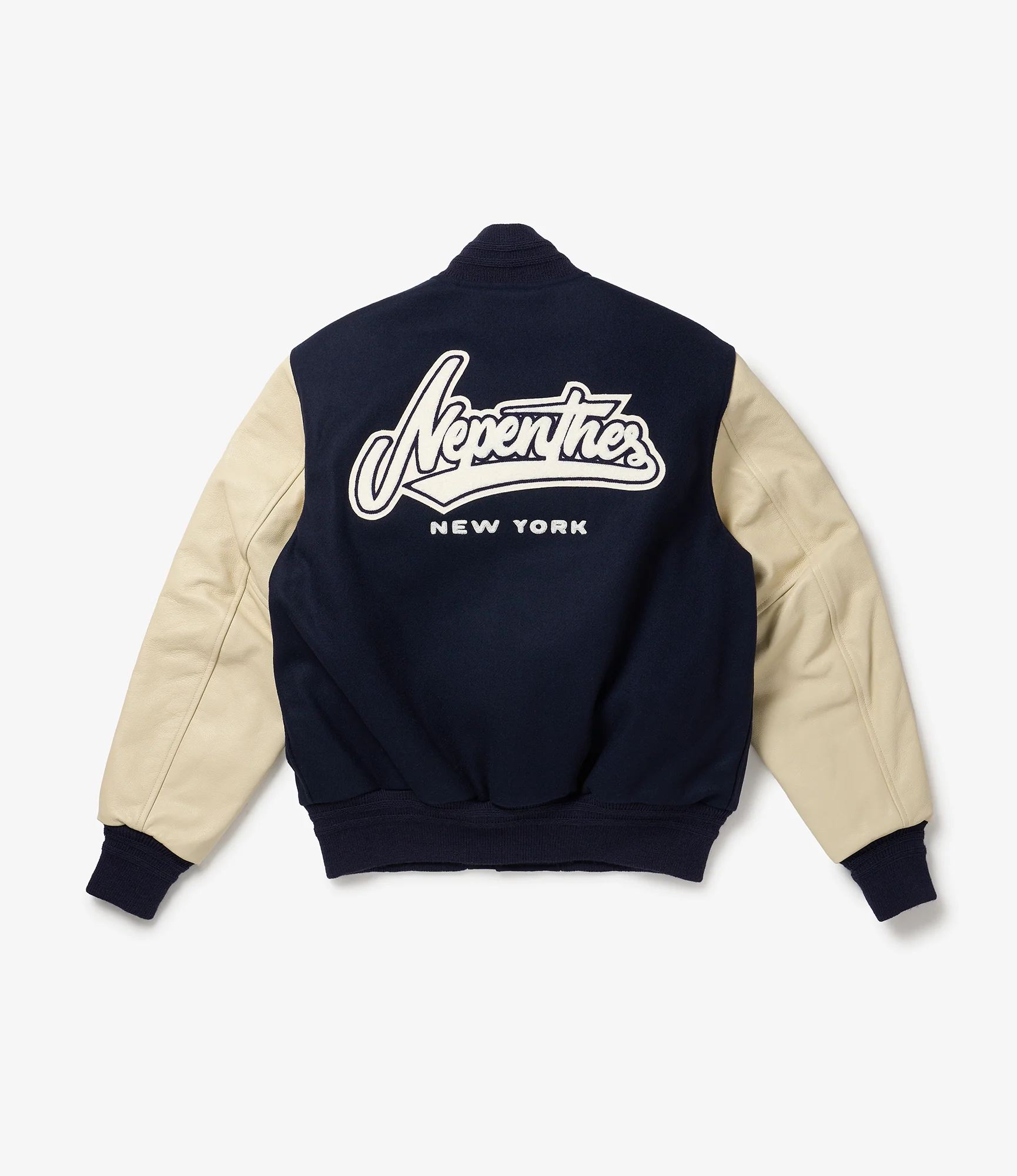 GDP x Golden Bear Varsity Jacket - Navy/Cream - Image 3