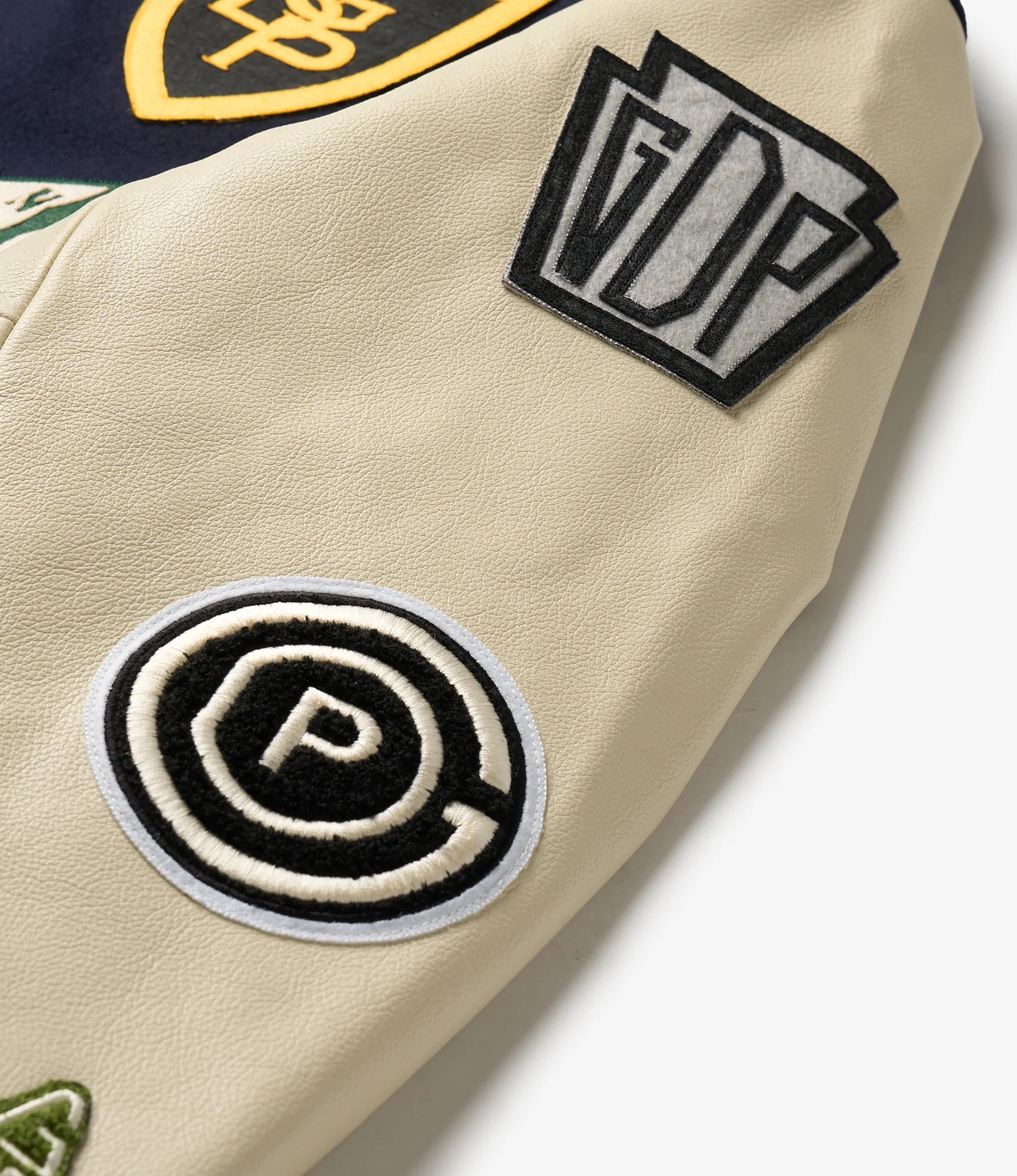 GDP x Golden Bear Varsity Jacket - Navy/Cream - Patches - Image 6