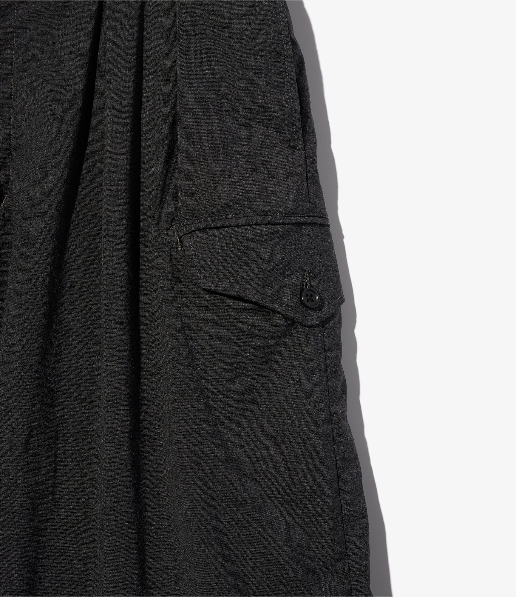 Ghurka Short - Charcoal Tropical Wool - Image 3