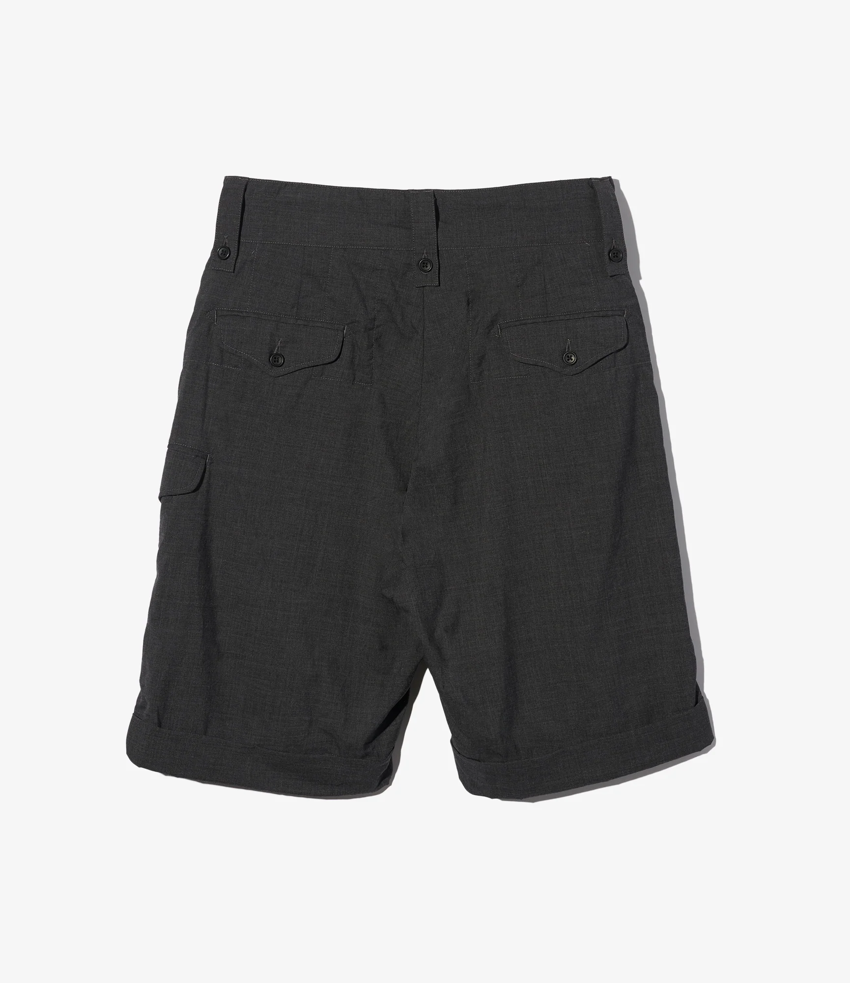 Ghurka Short - Charcoal Tropical Wool - Image 4
