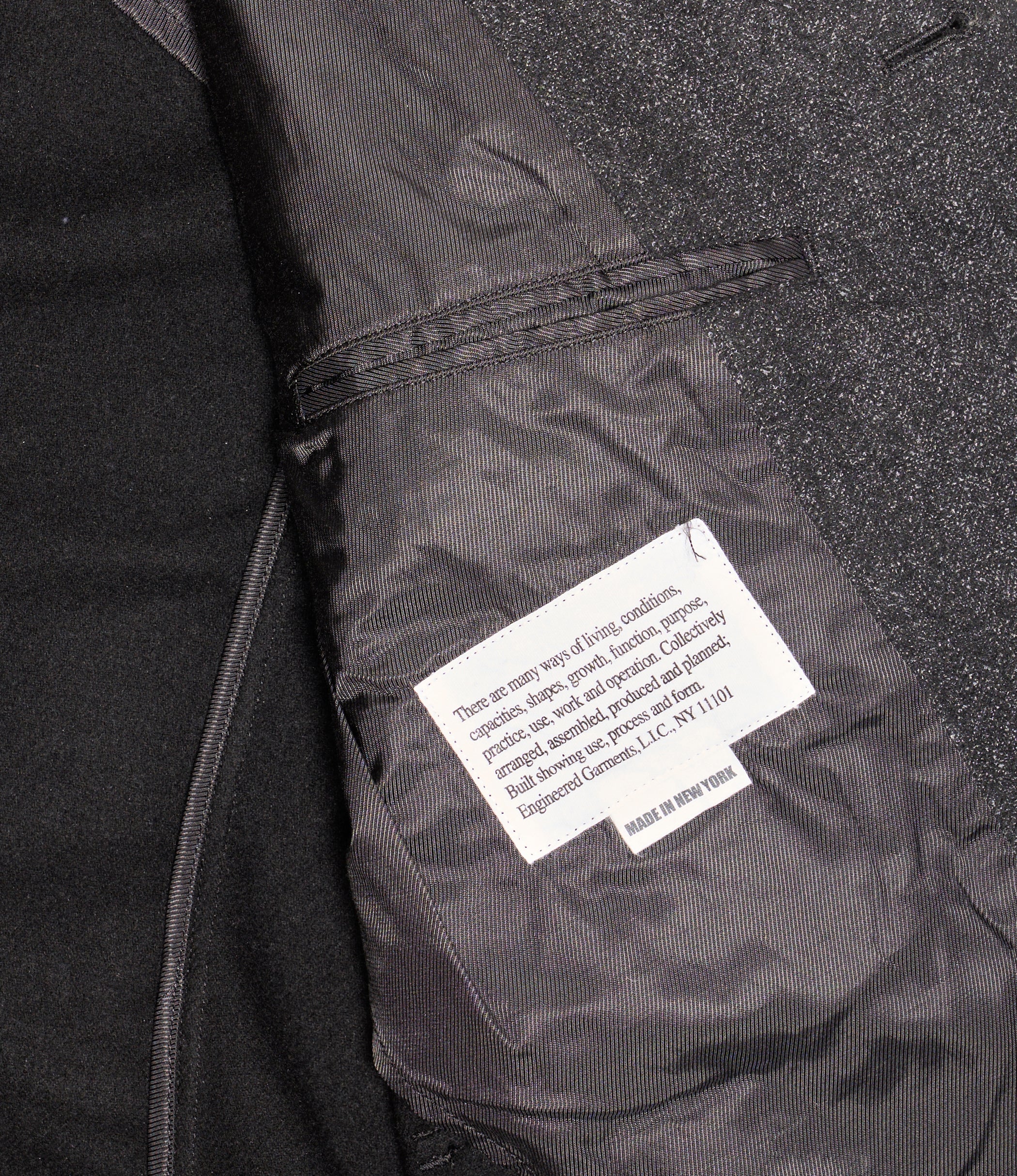 Nepenthes Special - Ivy Blazer - Charcoal Poly Wool Printed Herringbone - Image 4