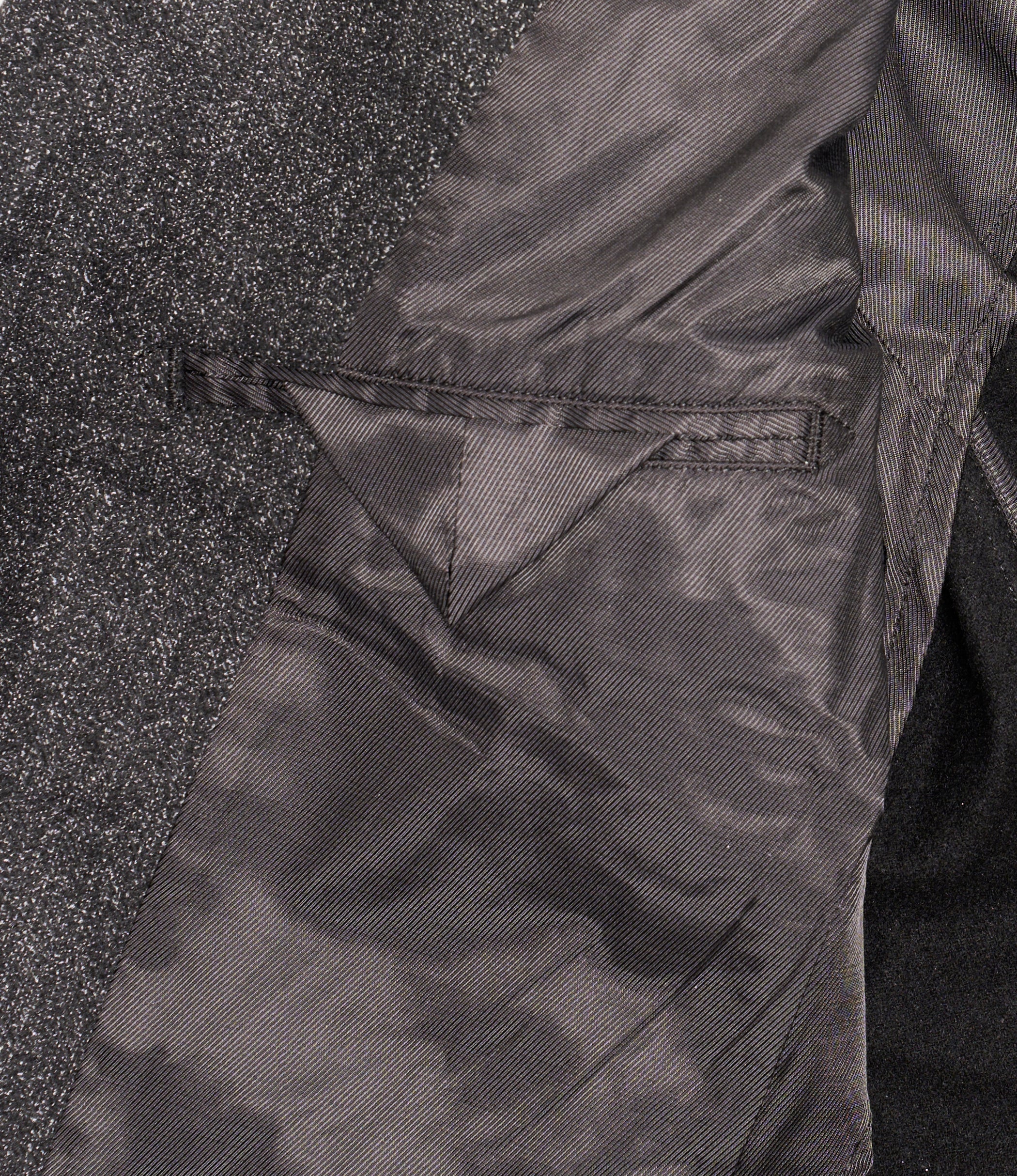 Nepenthes Special - Ivy Blazer - Charcoal Poly Wool Printed Herringbone - Image 5