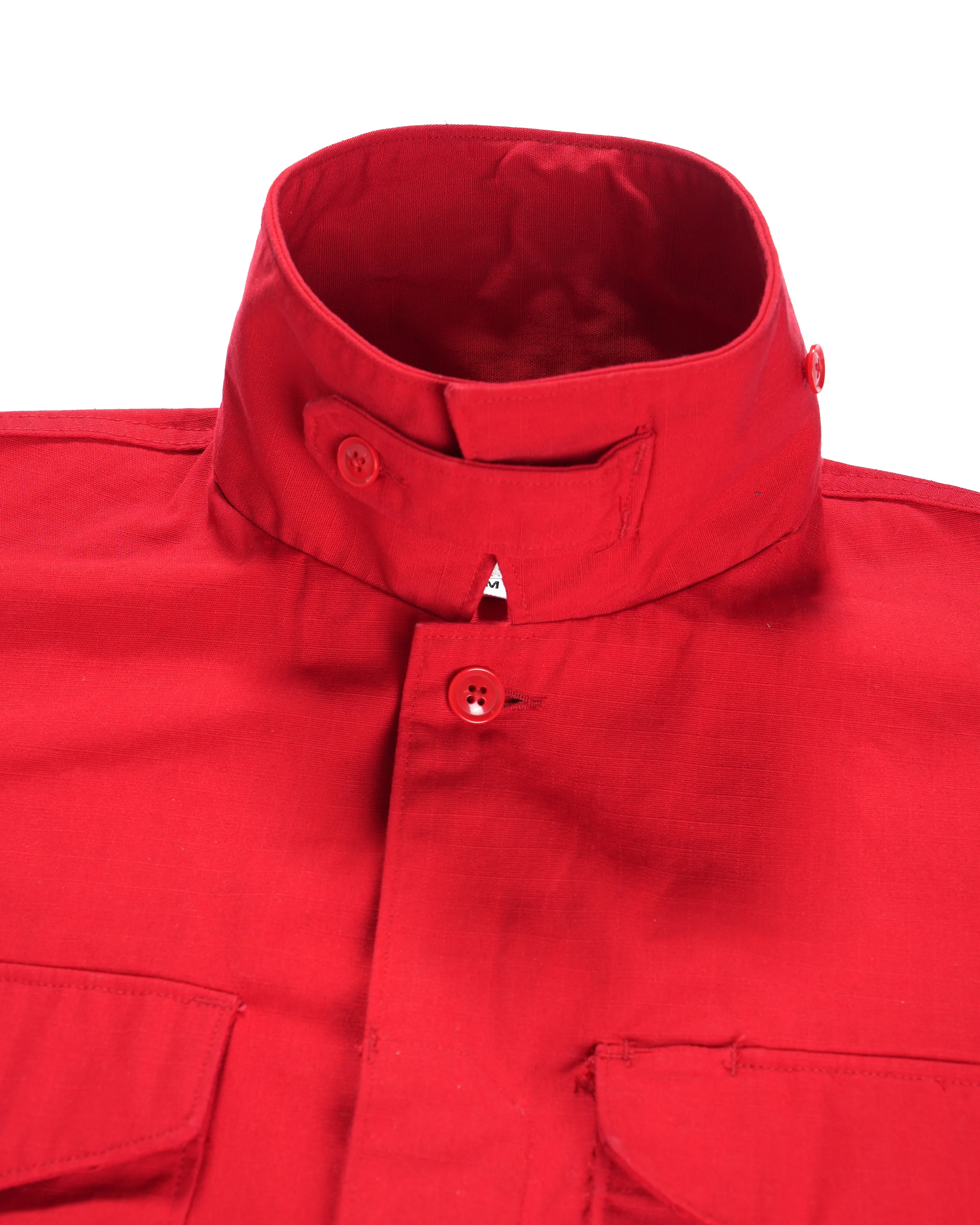 MC Shirt Jacket - Red Heavyweight Cotton Ripstop - Image 3