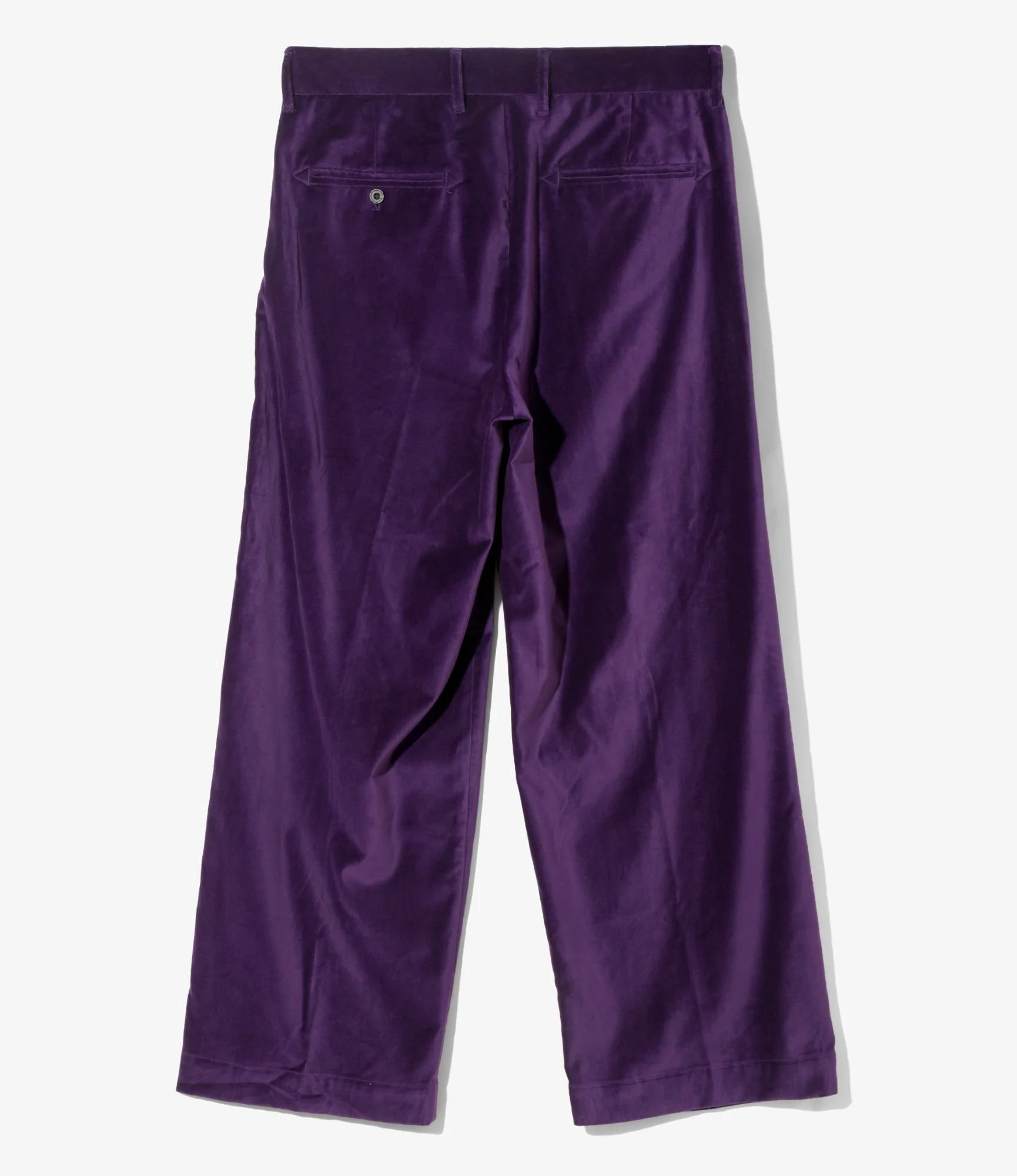 Tacked Baggy Trouser - Purple - Velveteen - Image 4