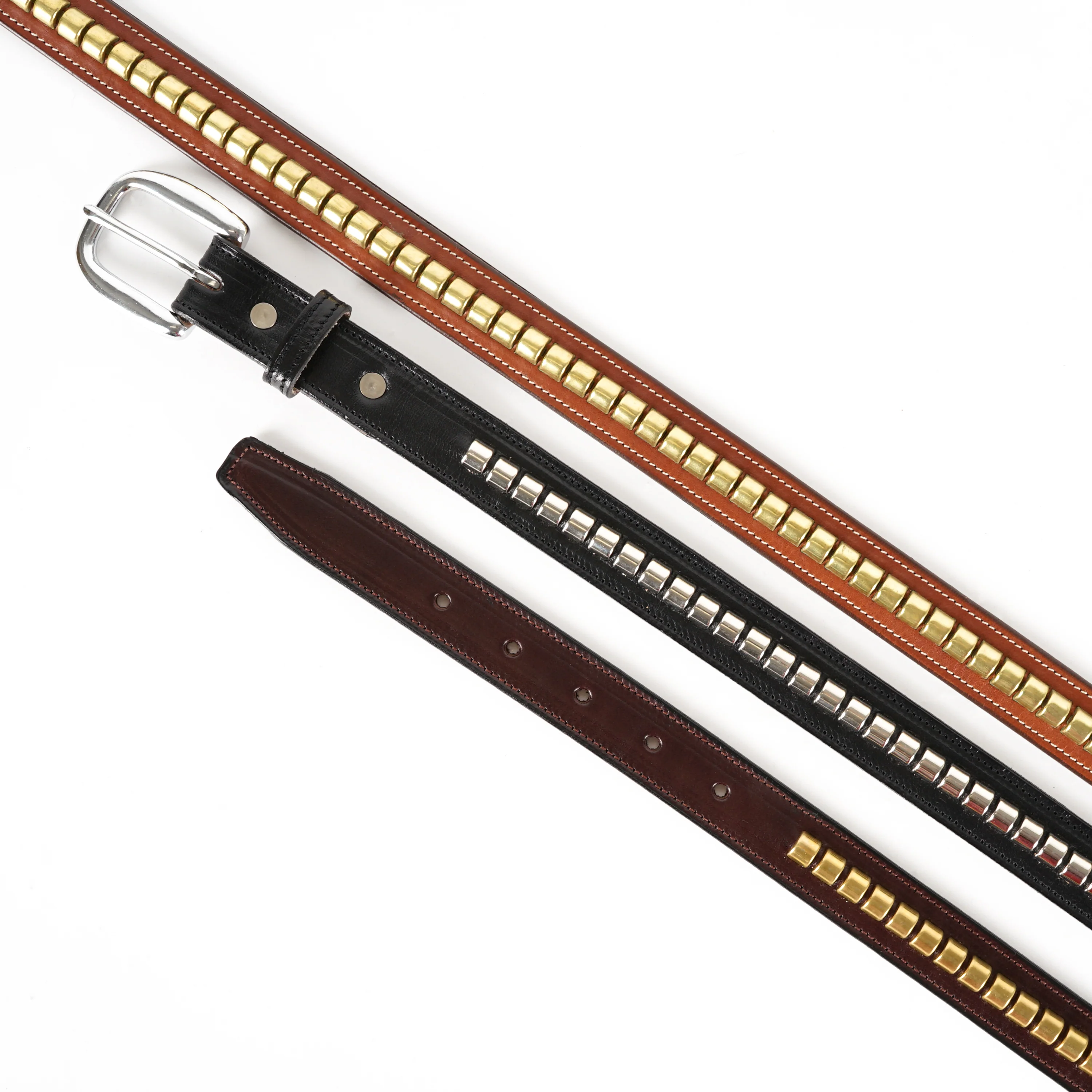 1" Clincher Belt - Havana/Brass - Image 3