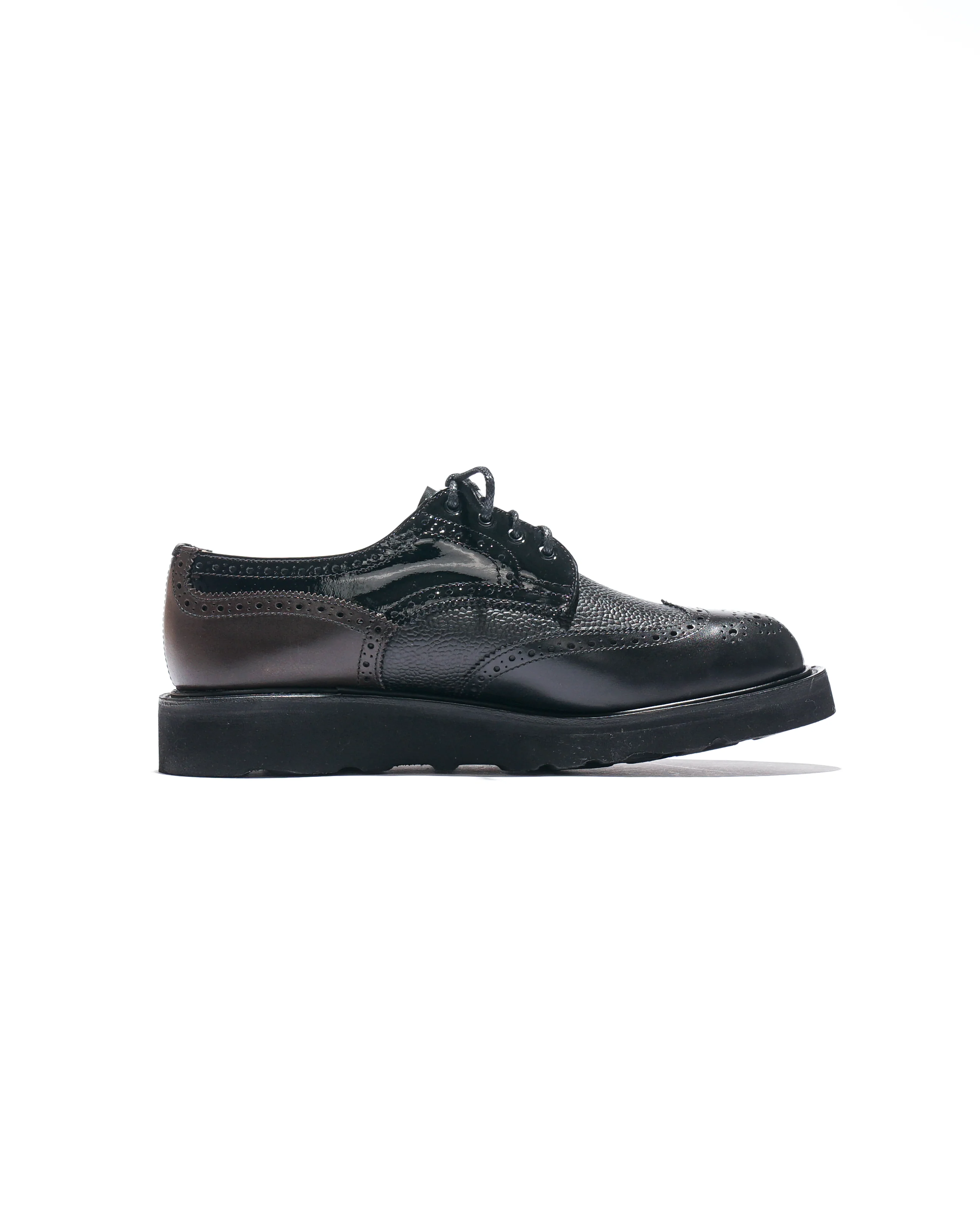 EG x Tricker's - Women's Brogue Shoe - Black - Multi Tone - Morflex Sole - Image 4