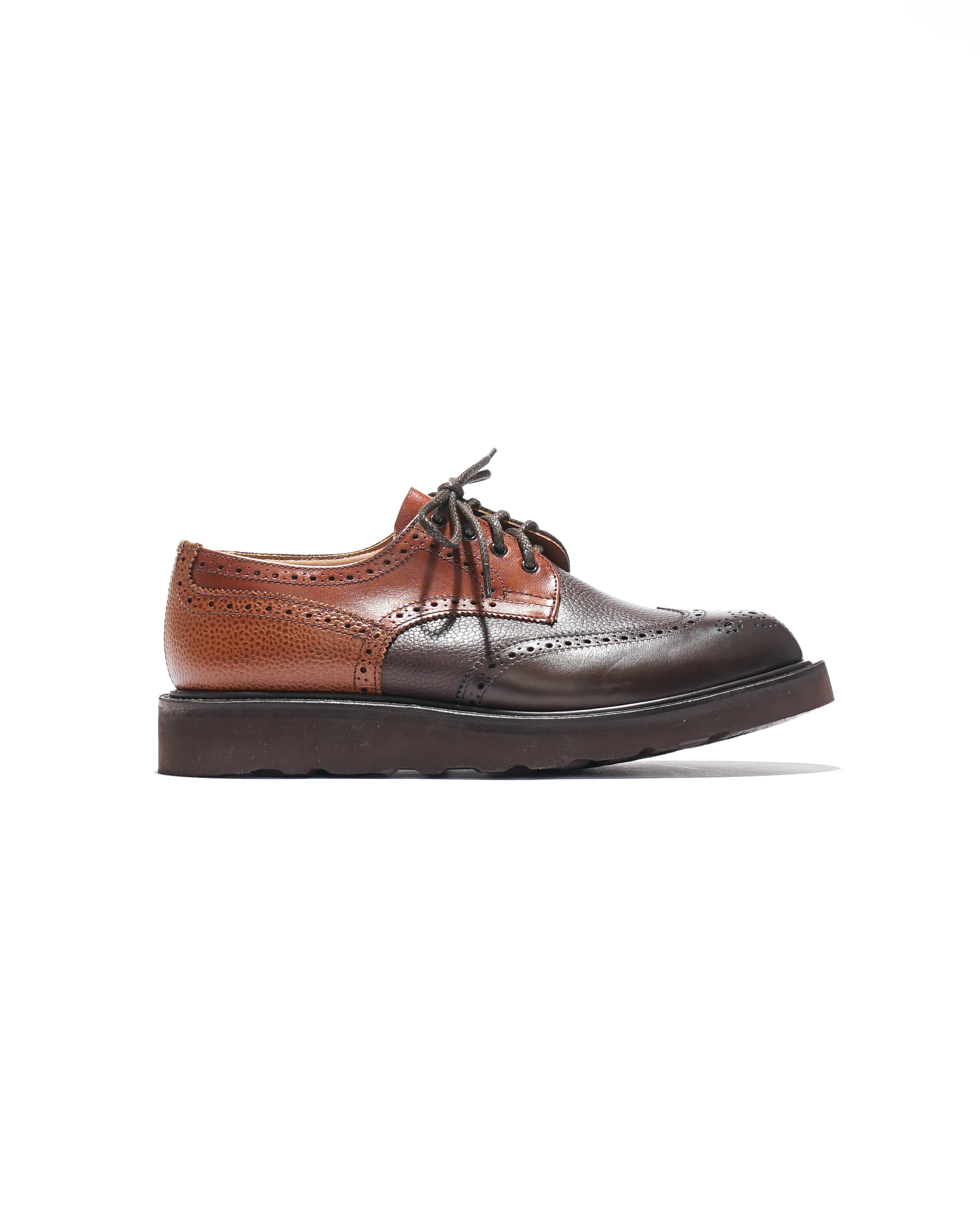 EG x Tricker's - Women's Brogue Shoe - Brown - Multi Tone - Morflex Sole - Image 3